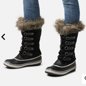 Sorel JOAN OF ARCTIC Women's Waterproof Boots Black Size 10